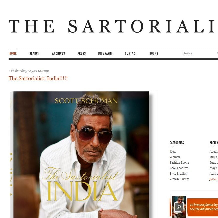Website thời trang nam The Sartorialist của Scott Schuman