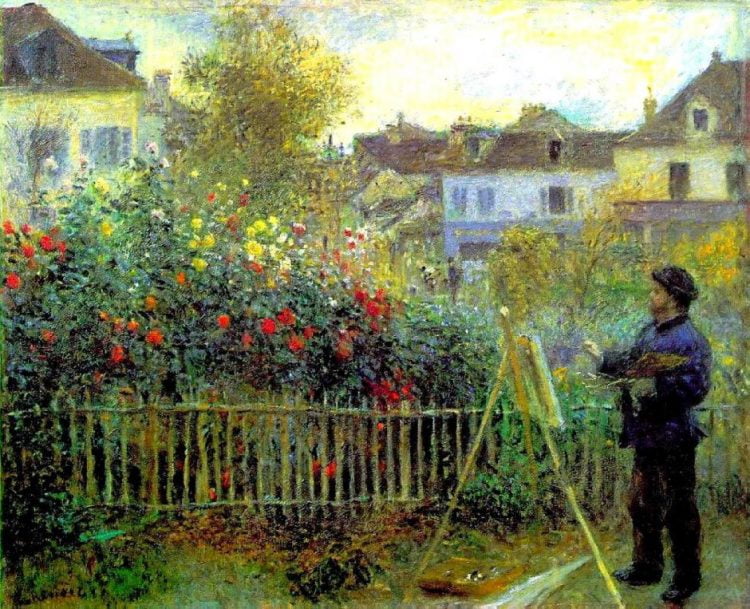 Pierre-Auguste Renoir (1841–1919), Monet Painting in his Garden in Argenteuil (1873)