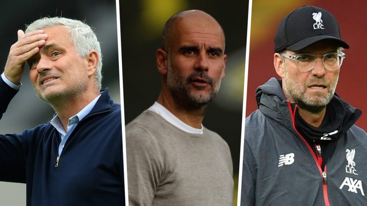 Jurgen Klopp Pep Guardiola Jose Mourinho