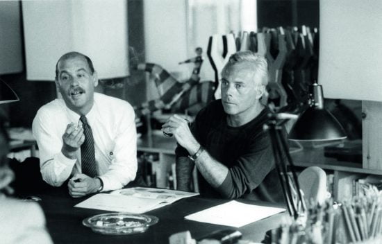 Giorgio Armani và Sergio Galeotti