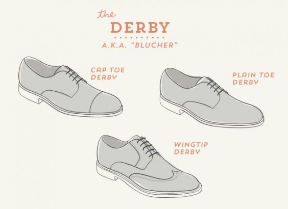 các kiểu giày derby