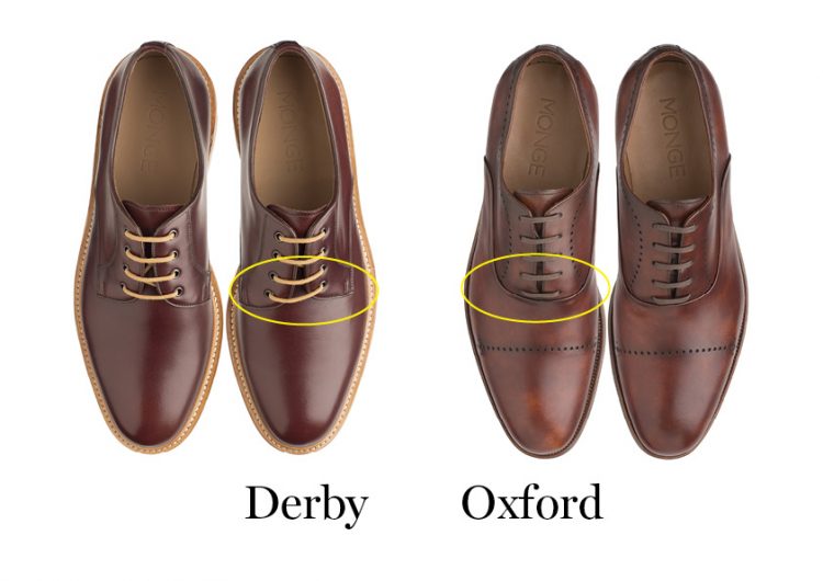 phân biệt giày derby và oxford