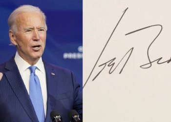 Chữ ký của Tổng thống Mỹ Joe Biden