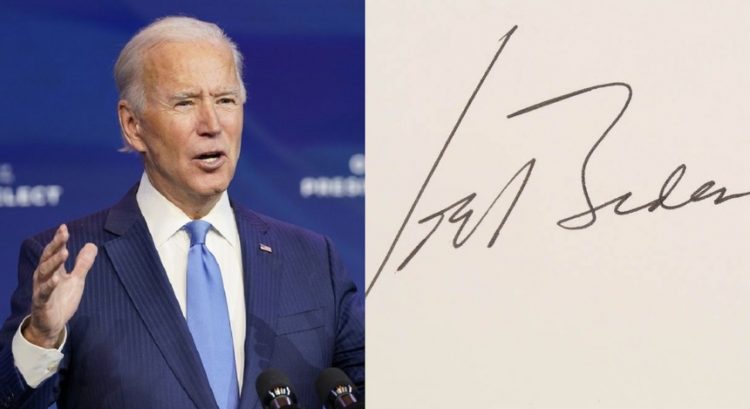 Chữ ký của Tổng thống Mỹ Joe Biden