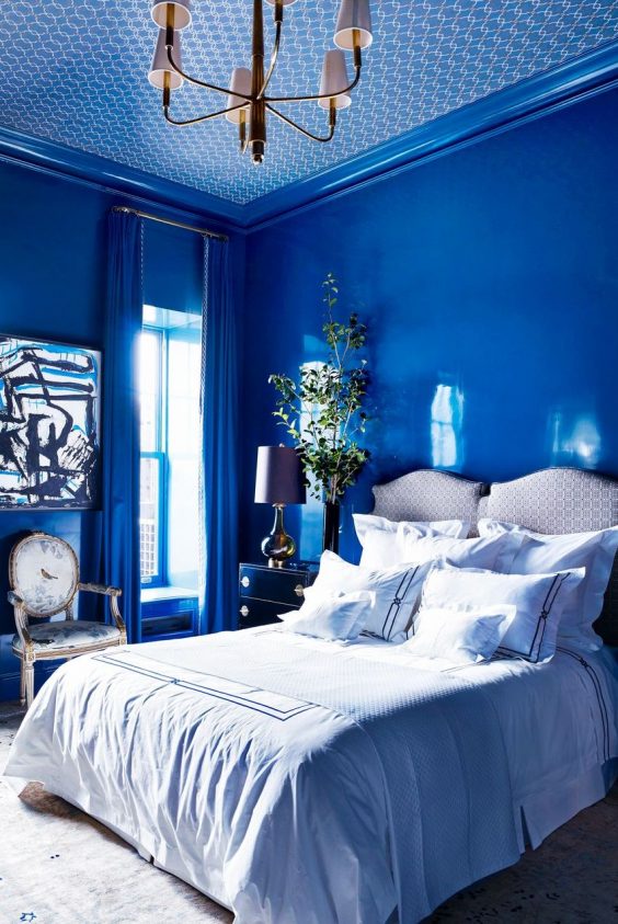 Sơn phòng ngủ màu xanh dương