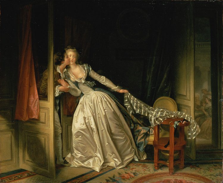 The Stolen Kiss by Jean-Honoré Fragonard (c. 1780)
