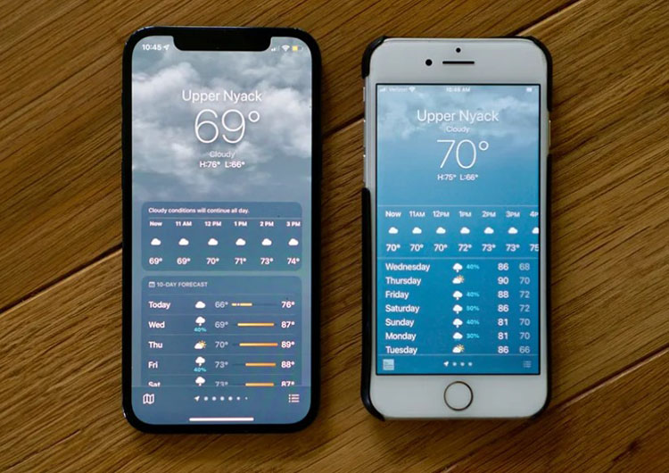 Ứng dụng thời tiết trên iPhone không hiển thị số 69