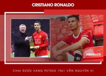 Cristiano Ronaldo Chai rượu vang Petrus 1961 vẫn nguyên vị