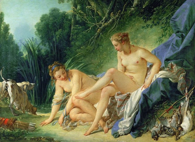 Tranh Diana sau khi tắm của Francois Boucher