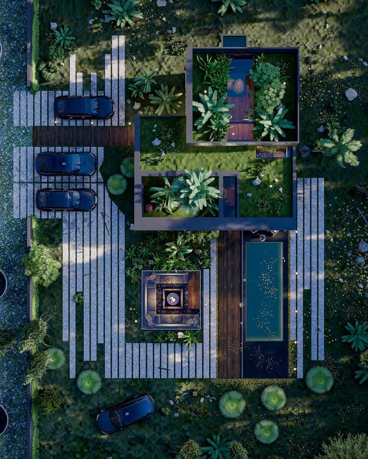 Hugging House là ngôi nhà sinh thái hiện đại có khu vườn trên mái ở Hoa Kỳ với thiết kế tuyệt đẹp của Veliz Arquitecto. Veliz Arquitecto thiết kế Hugging House dựa trên ý tưởng một dự án kiến trúc hoàn toàn tôn trọng thiên nhiên, từ đó thiết lập mối liên hệ mật thiết giữa môi trường và tòa nhà. Để tiếp cận ý tưởng một cách rốt ráo, studio đã tận dụng độ dốc của khu đất để tạo ra những kết nối trực quan ở các độ cao khác nhau với thảm thực vật hiện có. Ngoài cảnh quan có sẵn, Veliz Arquitecto còn sáng tạo một mái vườn độc đáo, các khoảng không bị gián đoạn mang đến nguồn năng lượng phóng khoảng, cửa sổ lớn trên tường và trần nhà nhằm kết nối cảnh quan bên ngoài với không gian nội thất cũng như sinh hoạt thường ngày của gia đình. Thiết kế mang đến thẩm mỹ vừa hư vừa thực cho kiến trúc, khiến mỗi người có cảm tưởng như đây là một điểm lưu trú huyền bí mời gọi trí tưởng tượng và khám phá. Mời các bạn cùng chiêm ngưỡng thiết kế tuyệt đẹp của ngôi nhà: - MENBACK.COM