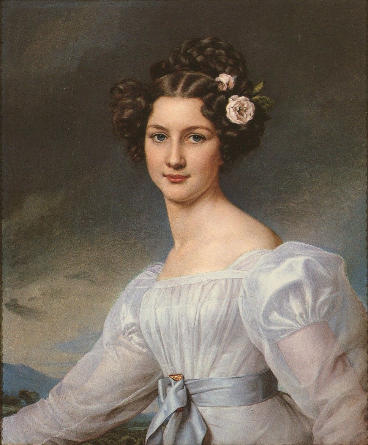 bức tranh về nàng Auguste Strobl do Stieler vẽ