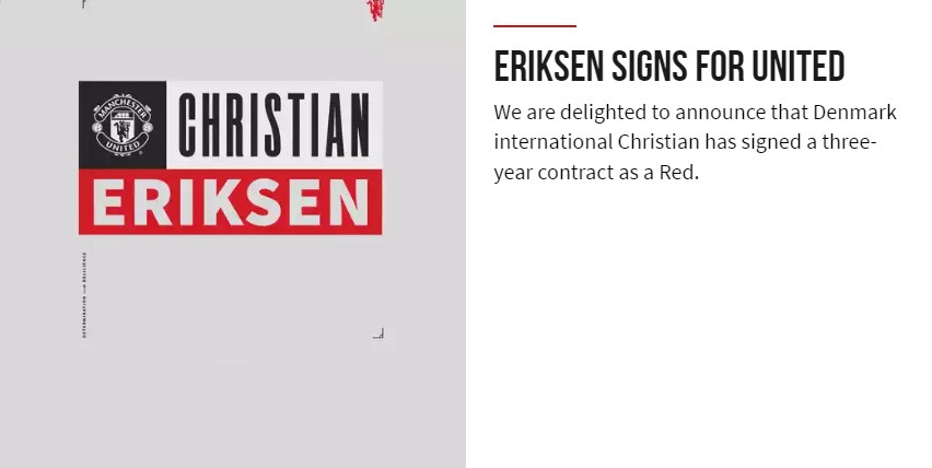 Eriksen gia nhập MU