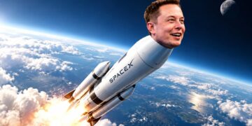 Elon Musk trên tên lửa SpaceX hướng tới vũ trụ